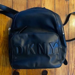 Barely used DKNY black small backpack